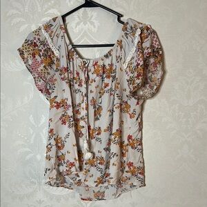 No Boundaries Tan Puff Sleeve Smocked Blouse